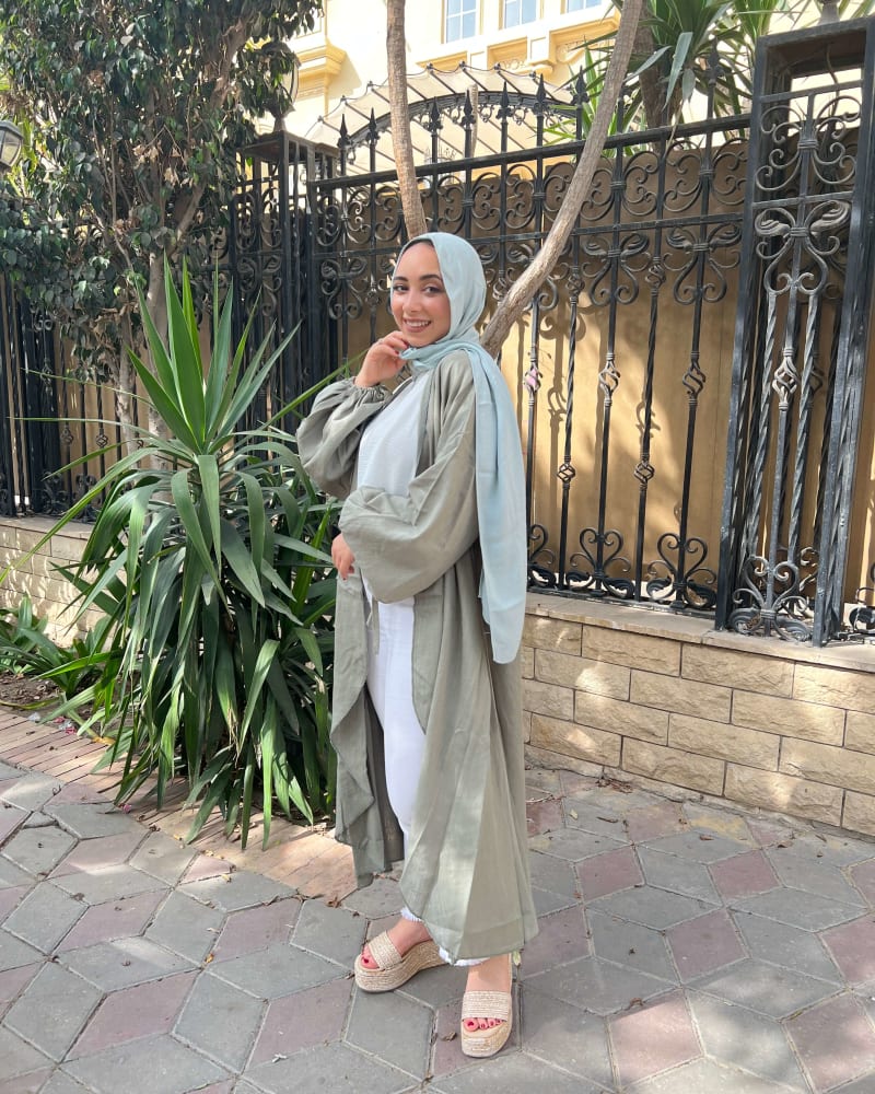 Flowy cardigan in olive 