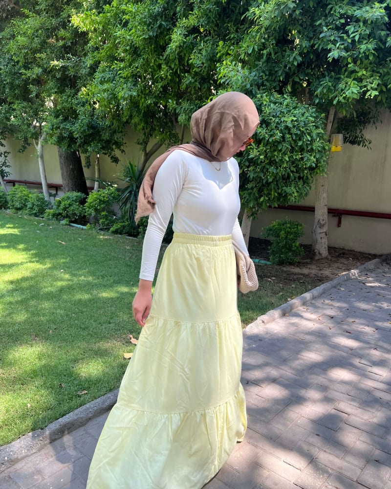 Flowy skirt- Butter yellow