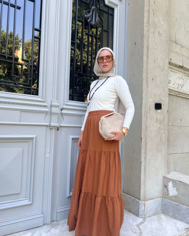 Flowy skirt- Brown