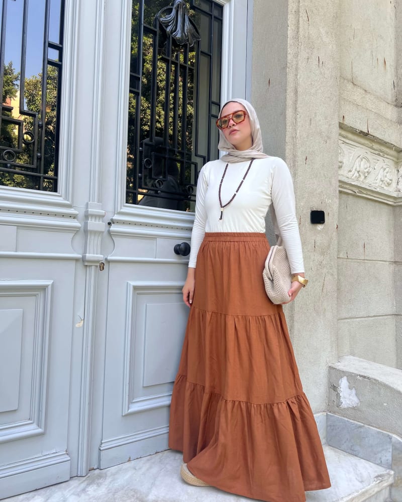 Flowy skirt- Brown