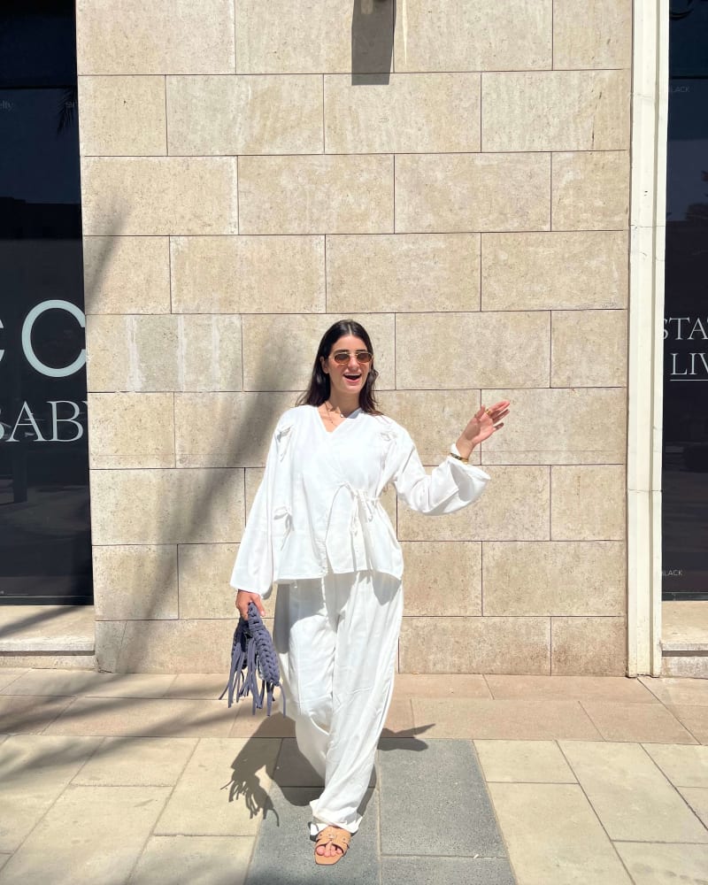 The ribbon blouse - white 