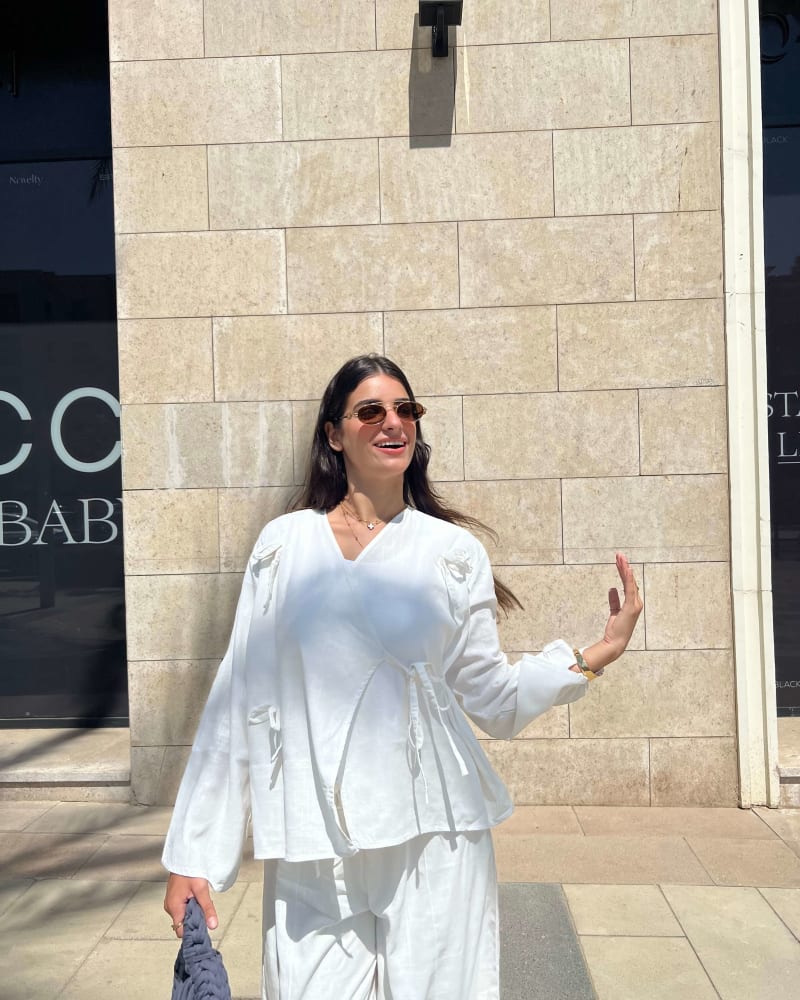 The ribbon blouse - white 