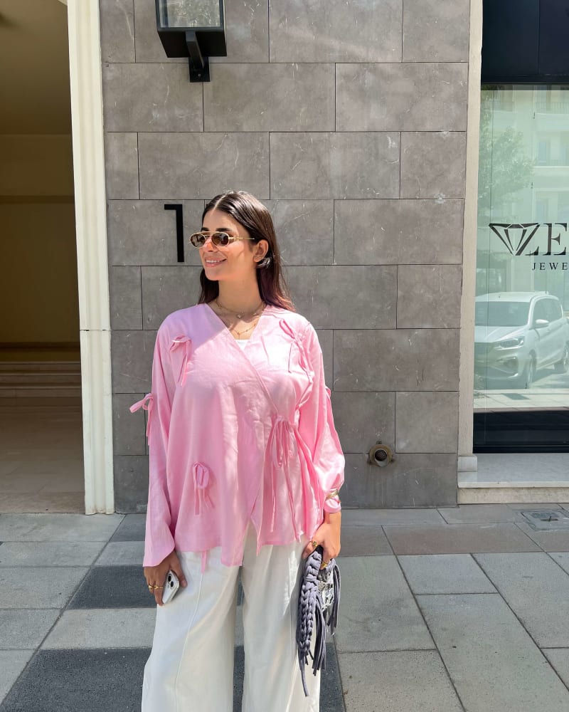 Ribbon blouse - Pink 
