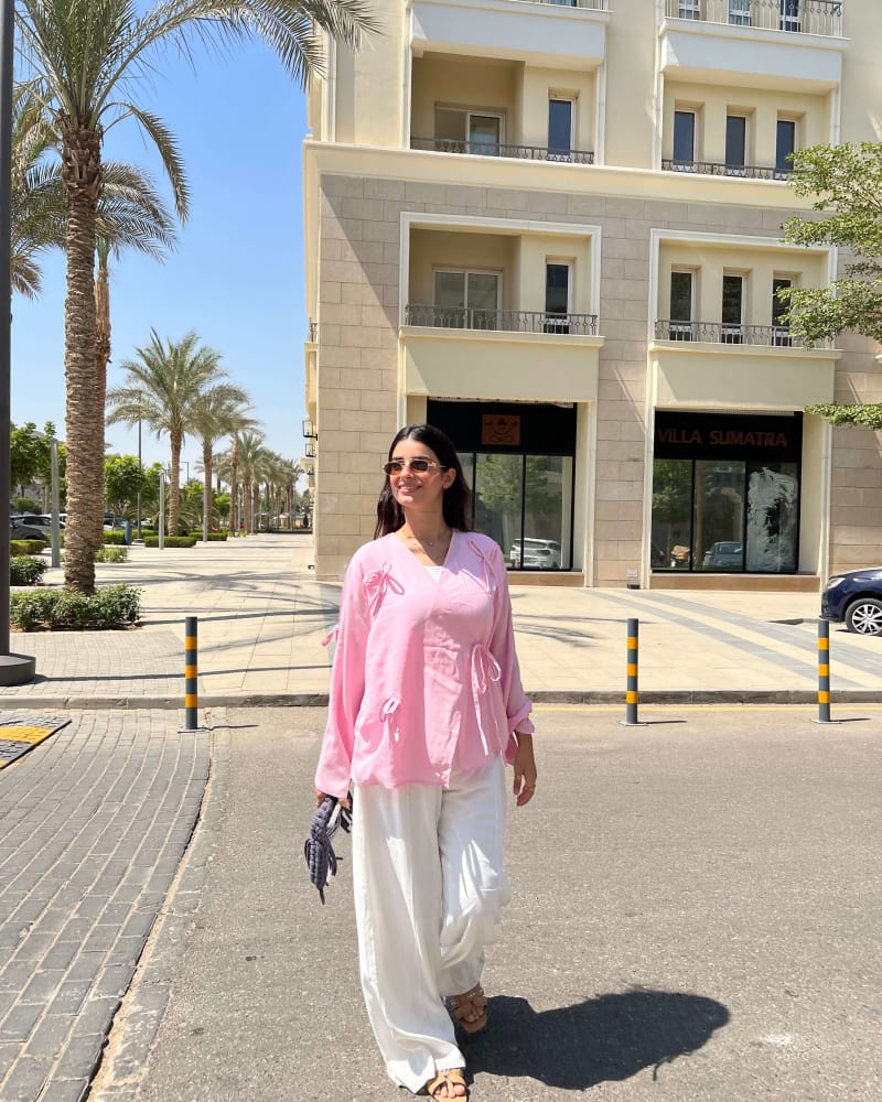 Ribbon blouse - Pink 