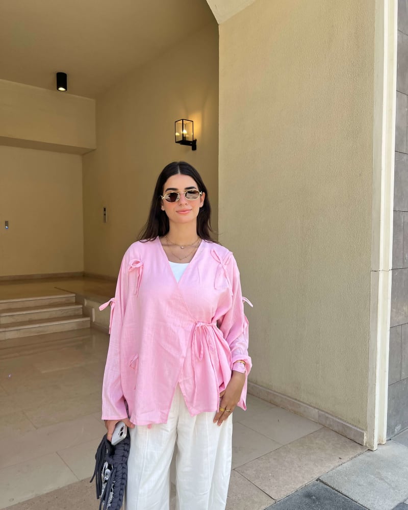 Ribbon blouse - Pink 