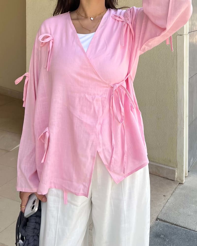 Ribbon blouse - Pink 