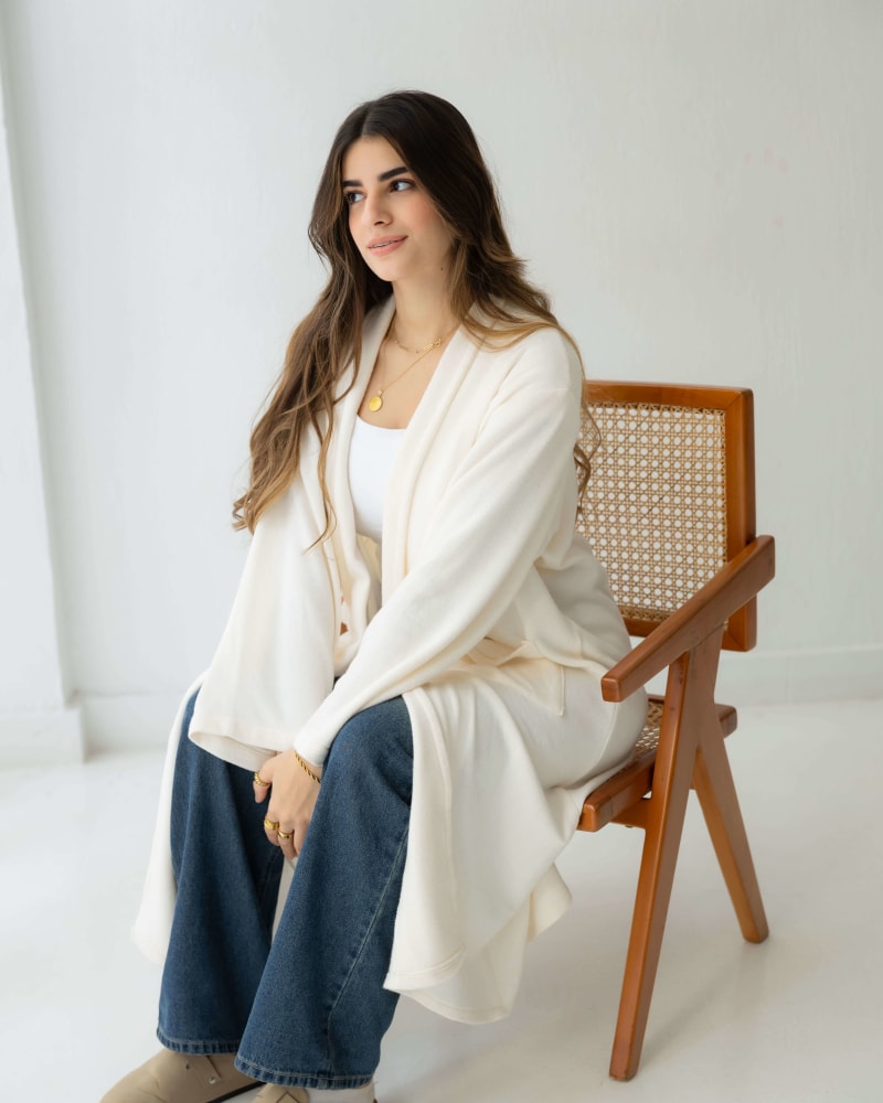 The knit cardigan-offwhite 