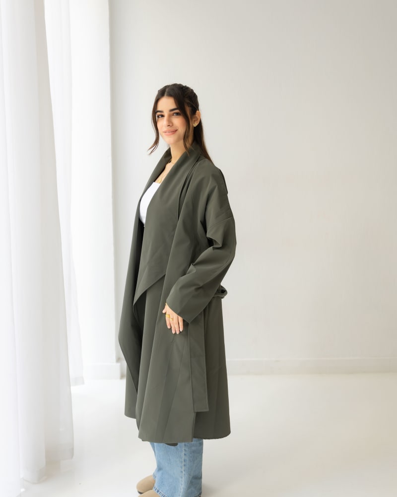 The waterproof coat-olive