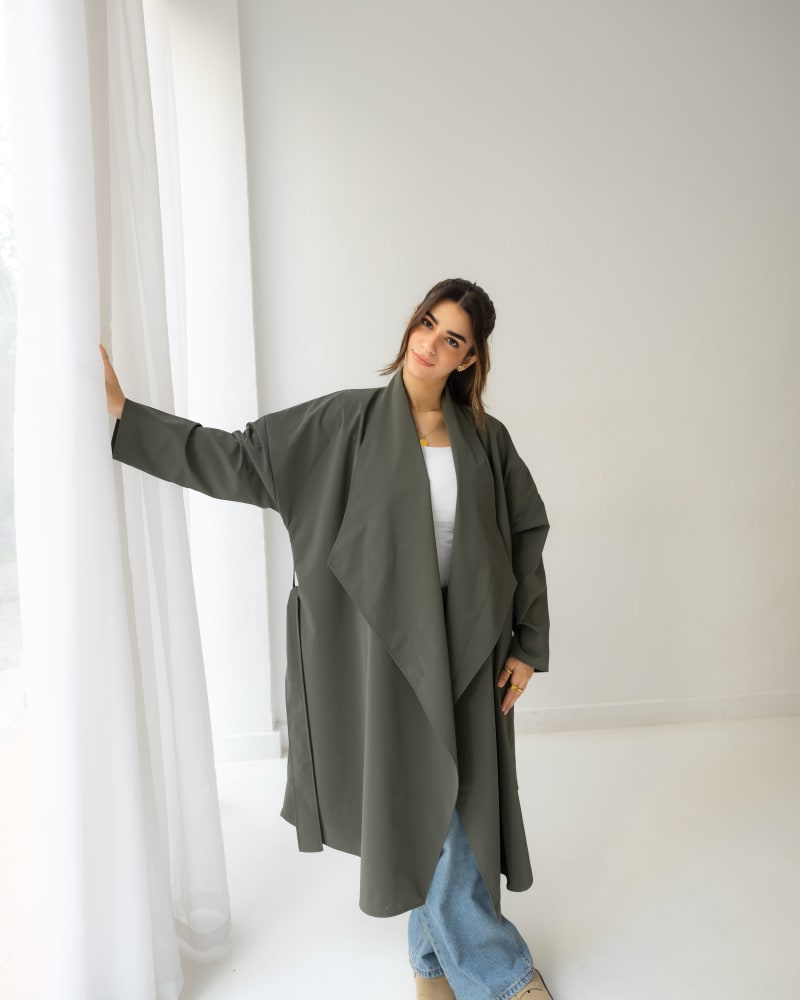 The waterproof coat-olive