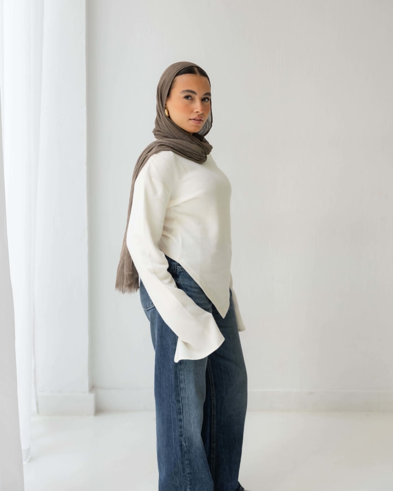 Everyday knit top- off white