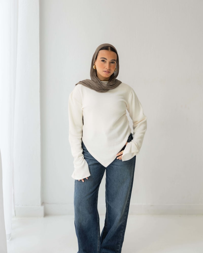 Everyday knit top- off white