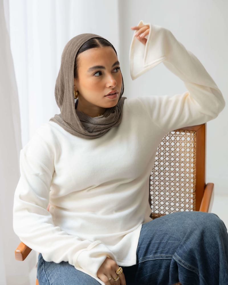 Everyday knit top- off white