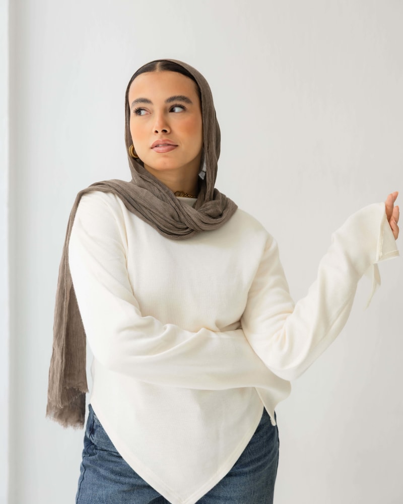 Everyday knit top- off white