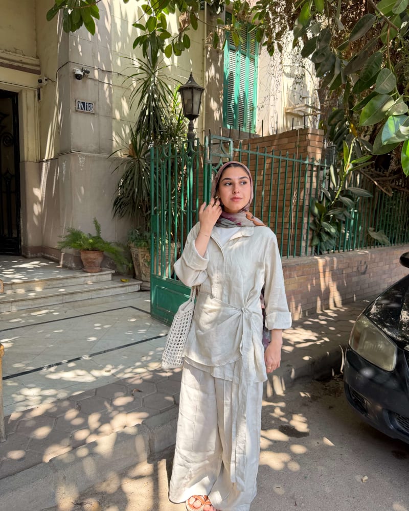 Linen pants -beige 