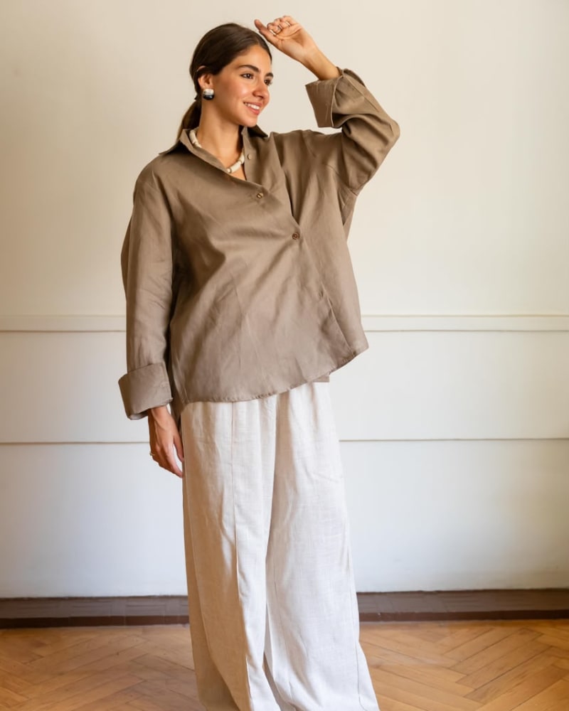 Flowy pants - beige 